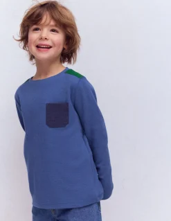 Boden Tops & T-Shirts-T-shirt nid d’abeille Colourblock régate