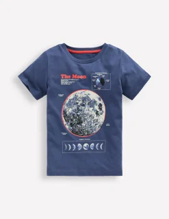 Boden Tops & T-Shirts-T-shirt phosphorescent Lune indigo chiné vintage