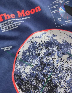 Boden Tops & T-Shirts-T-shirt phosphorescent Lune indigo chiné vintage