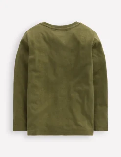 Boden Tops & T-Shirts-T-shirt phosphorescent à super surpiqûres Dino mousse hivernale