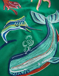 Boden Tops & T-Shirts-T-shirt phosphorescent à super surpiqûres Vert alpin