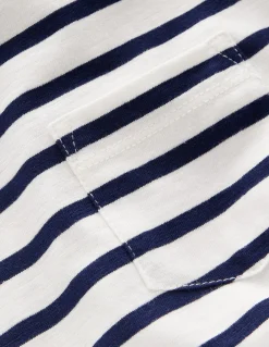 Boden Tops & T-Shirts-T-shirt pour tous les jours à manches longues Ivoire doux/bleu marine universitaire