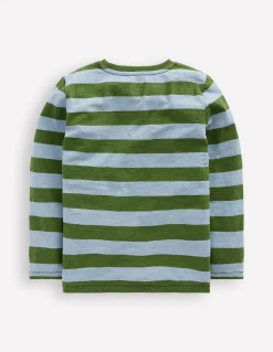 Boden Tops & T-Shirts-T-shirt pour tous les jours à manches longues Bleu glacier/vert brocoli