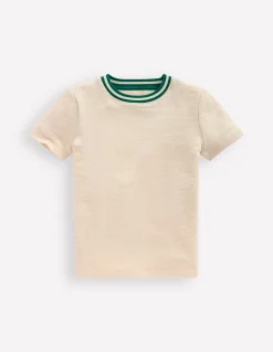 Boden Tops & T-Shirts-T-shirt semi-épais à manches courtes Avoine chine