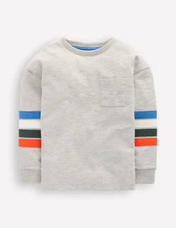 Boden Tops & T-Shirts-T-shirt semi-épais décontracté Gris chiné