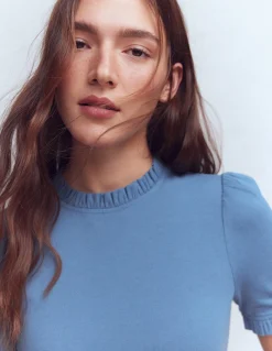 Boden Tops & T-Shirts-T-shirt volanté ultra-doux Bleu capitaine