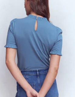 Boden Tops & T-Shirts-T-shirt volanté ultra-doux Bleu capitaine