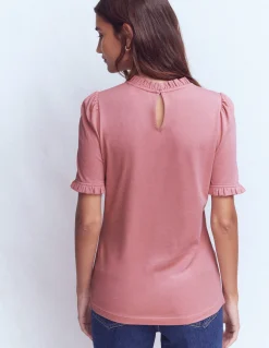 Boden Tops & T-Shirts-T-shirt volanté ultra-doux Rose vintage