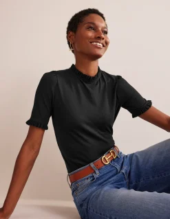 Boden Tops & T-Shirts-T-shirt volanté ultra-doux Noir