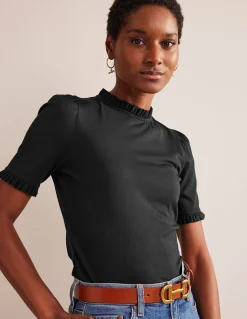 Boden Tops & T-Shirts-T-shirt volanté ultra-doux Noir