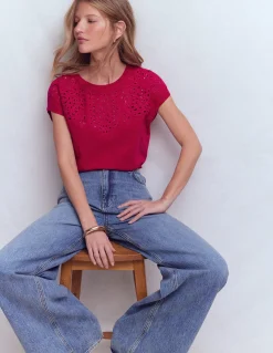 Boden Tops & T-Shirts-T-shirt Willow à broderie anglaise Granita