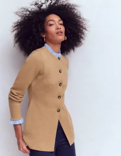 Boden Tenues De Travail|Pulls & Gilets-Veste ajustée Joanna en maille Camel chiné