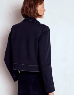 Boden Tenues De Travail|Manteaux & Vestes-Veste avec poches plaquées zippées Bleu marine