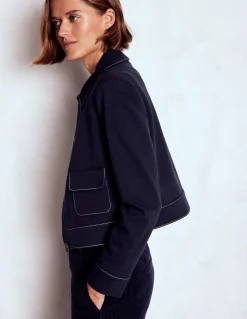 Boden Tenues De Travail|Manteaux & Vestes-Veste avec poches plaquées zippées Bleu marine