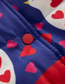 Boden Manteaux & Vestes-Veste bomber fun Imprimé arc-en-ciel placé bleu marine