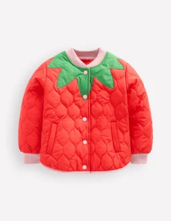 Boden Manteaux & Vestes-Veste bomber fun Appliqué fraise