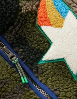 Boden Manteaux & Vestes-Veste douillette en borg Écussons camouflage