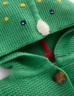 Boden Pulls & Gilets-Veste fantaisie en maille de coton Dinosaure vert aloé vera