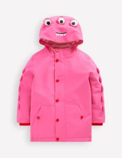 Boden Manteaux & Vestes-Veste imperméable fantaisie Monstre rose sorbet