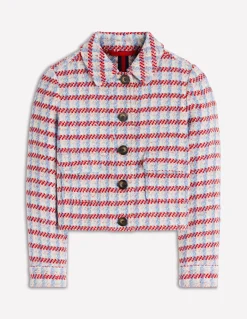 Boden Manteaux & Vestes|Ensembles Assortis-Veste Lisburn à poches plaquées Texturé rose