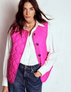 Boden Manteaux & Vestes-Veste sans manches Clerkenwell réversible Ruban rose